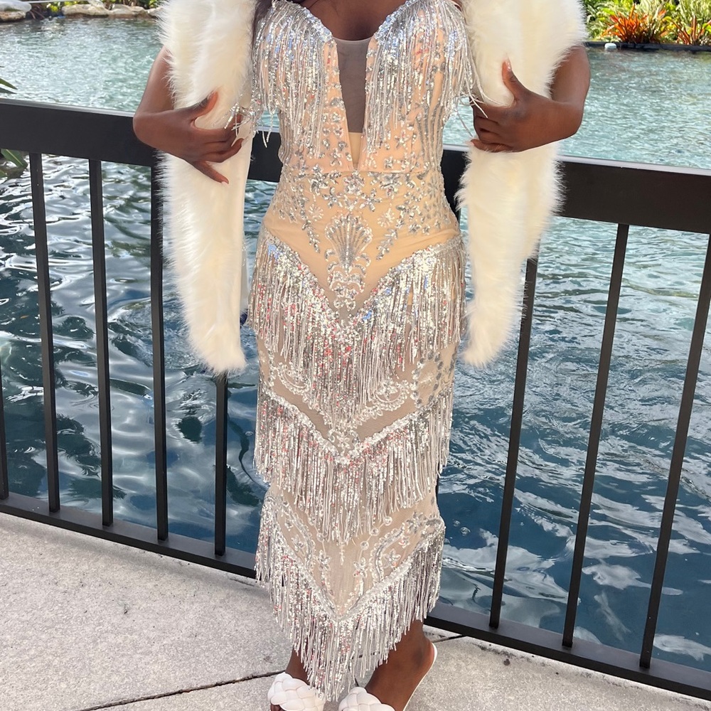 Cream sparkle Dress